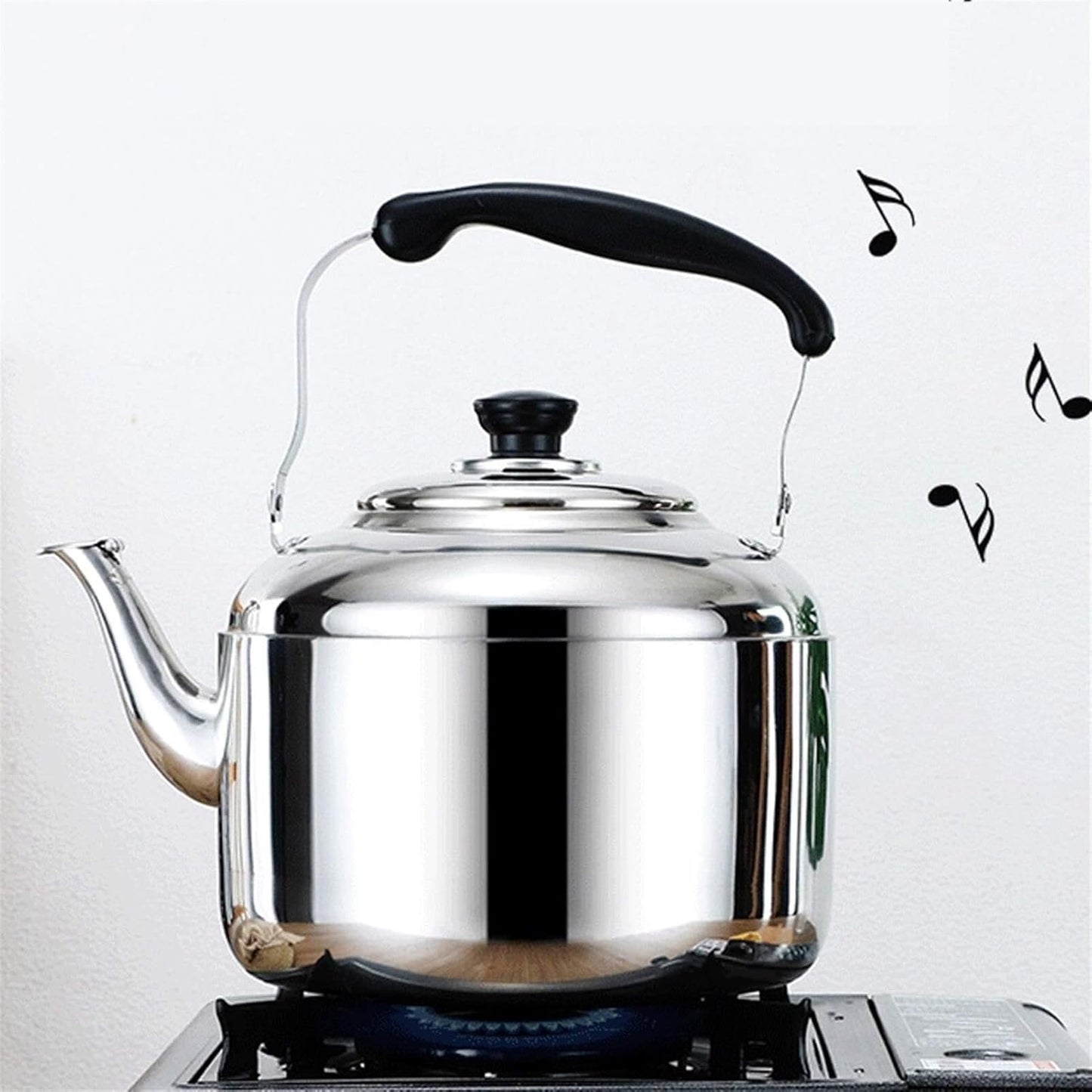 TIMOBila 304 Stainless Steel Stovetop Tea Kettle with Fast Heating Whistling Teapot - 4L Capacity for Induction, Gas, Electric, Halogen Stoves