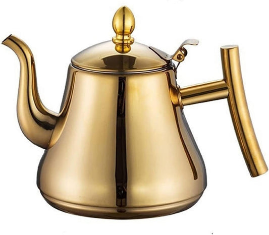 TIMOBIZZ Premium 304 Stainless Steel Tea Kettle with Infuser - Rapid Heating for Loose Tea - 1.1 Quart Capacity