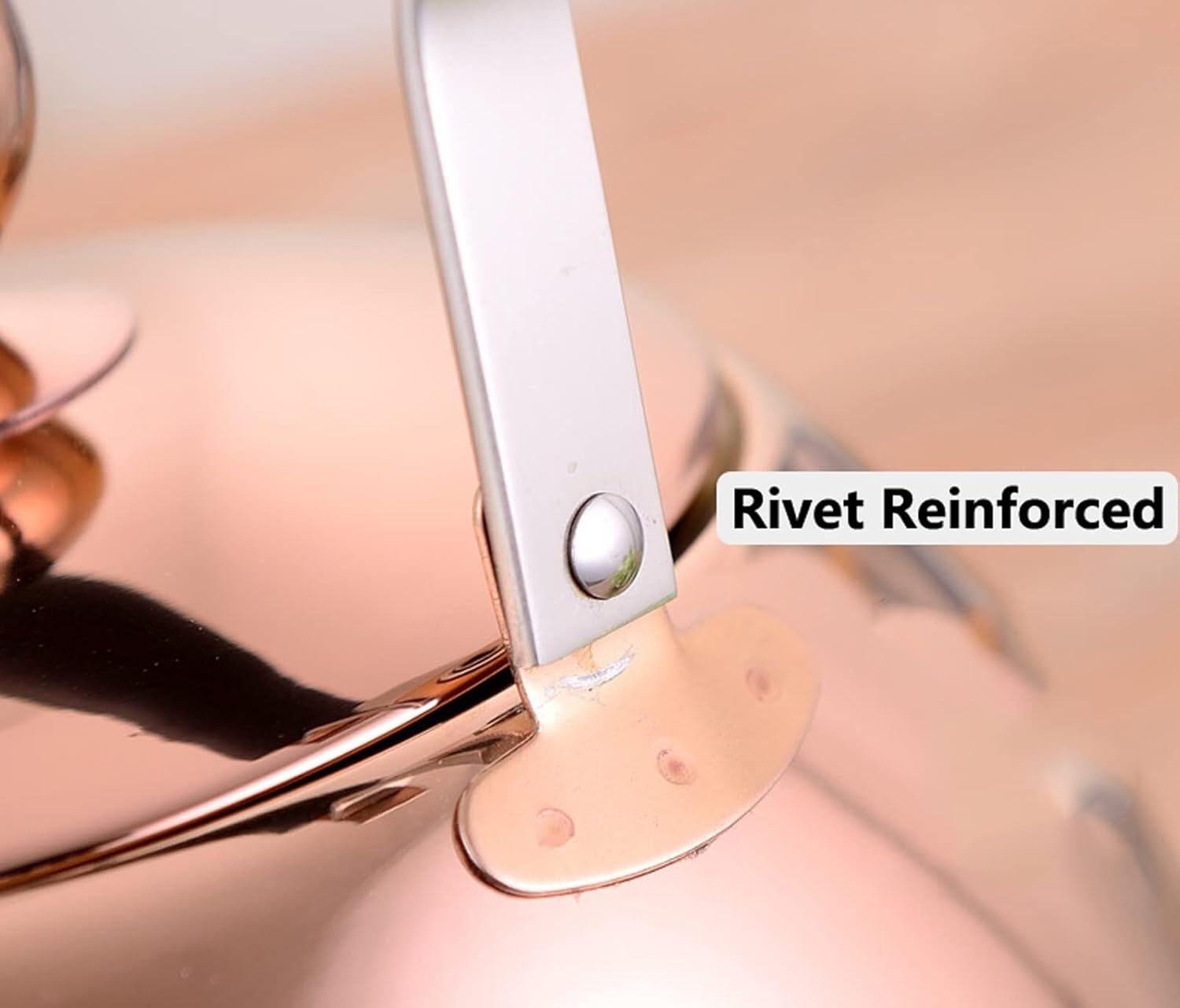 TIMOBIZZ Stainless Steel Whistling Tea Kettle - Fast Heating 2.1 to 5.3 Quart for All Stove Types - Rose Gold, 4L