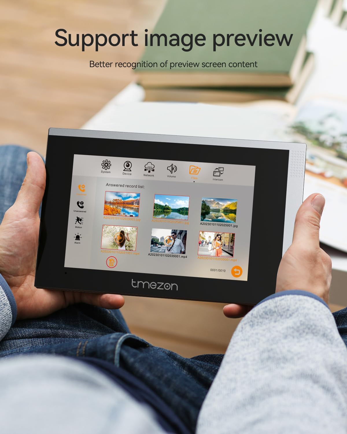 TMEZON WiFi Video Doorbell Intercom System with 7 Inch Monitor, 1080P Camera, Night Vision, Remote Unlock, Snapshot - No Fees