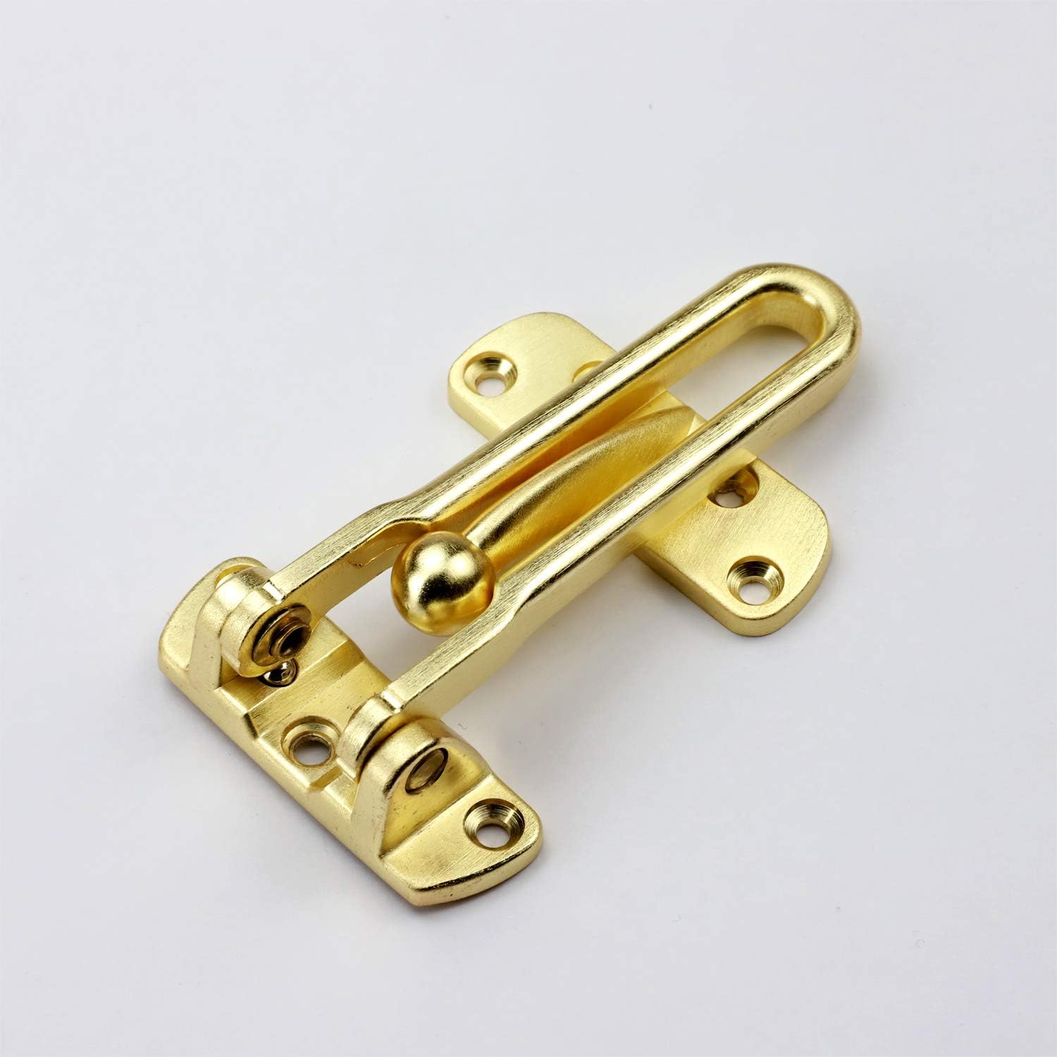 TOGU Solid Thicken Door Security Guard - Swing Bar Latch for Home, Apartment, Hotel - Burglar-Proof Padlock Clasp - Satin Gold