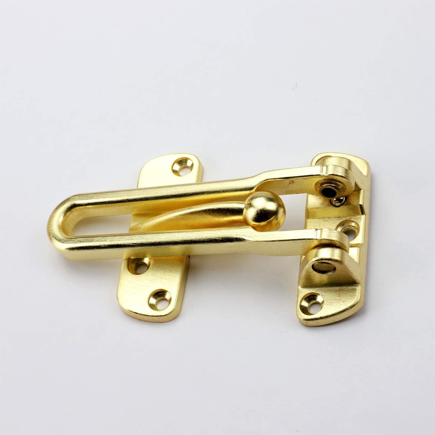 TOGU Solid Thicken Door Security Guard - Swing Bar Latch for Home, Apartment, Hotel - Burglar-Proof Padlock Clasp - Satin Gold
