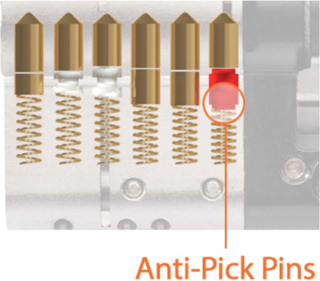 TOLEDO Double Cylinder Knob Lock Set with Bump-Pick Resistance: Keyed Alike on Both Sides for Enhanced Security - Stainless Steel with Satin Chrome Finish