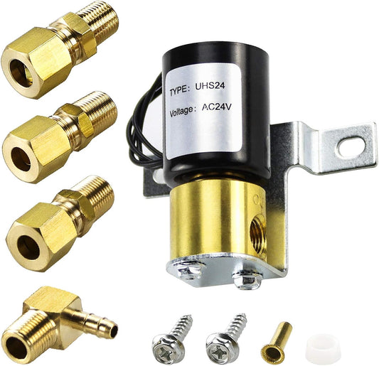 TOMOON UHS24 Universal Humidifier Solenoid Valve - Compatible with Aprilaire 4040, General 990-53, Honeywell HE280 32001639-002 - U147112 - 24V - High Quality
