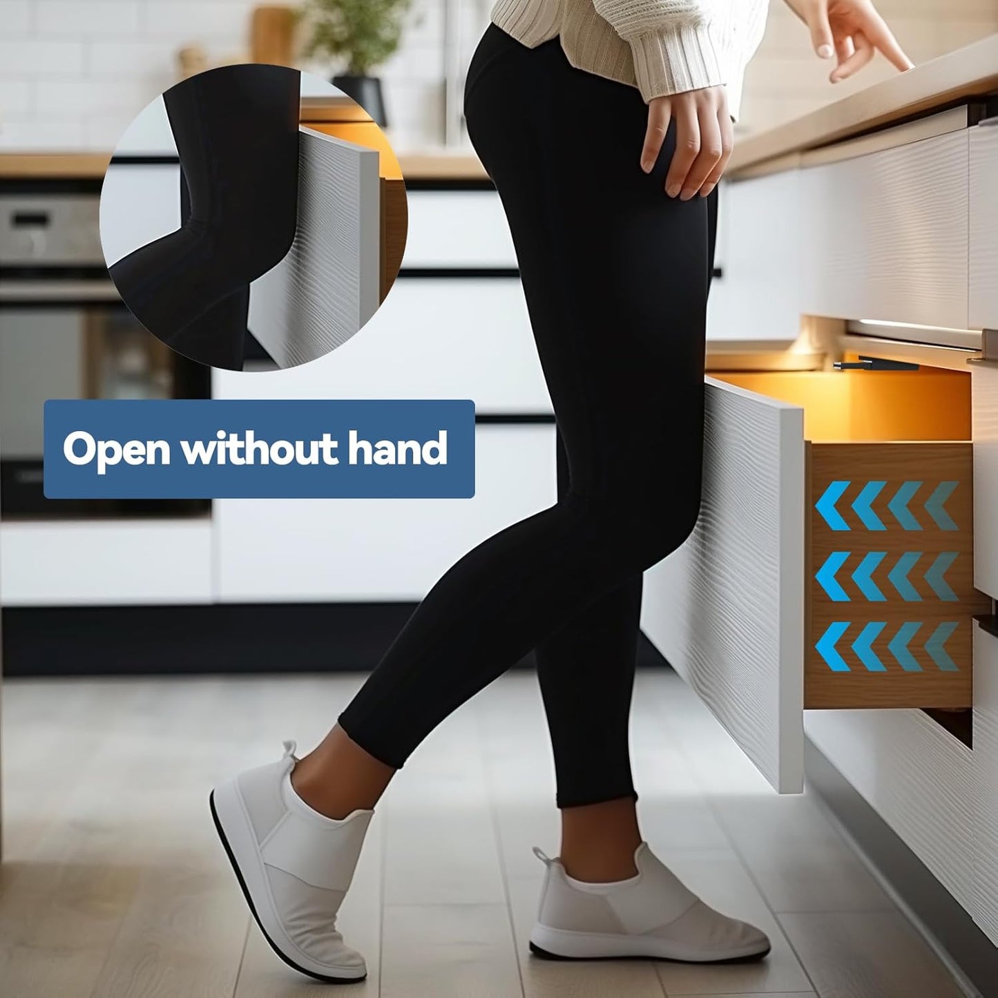 Tonitrui Heavy Duty Magnetic Push Latch for Large Doors - Easy Nail-Free Installation - Kitchen Drawer or Cabinet Touch Release Catch - Black (2 Pack)