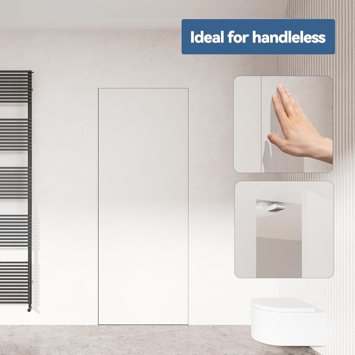 Tonitrui Magnetic Push Latches - Easy Installation Touch Latches for Cabinet Doors - Pack of 12 White Latches