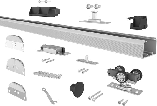 Top Mounted Bifold Door Hardware Kit for 2 Doors, 24" Folding Door Hardware for Bedroom, Bathroom, Closet - JUBEST - WildKart
