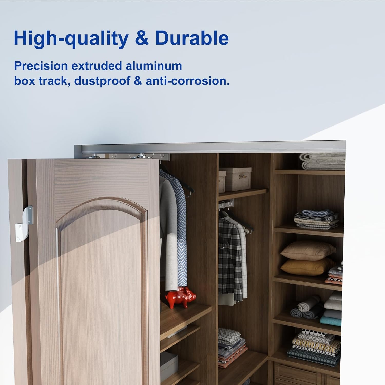 Top Mounted Bifold Door Hardware Kit for 2 Doors, 24" Folding Door Hardware for Bedroom, Bathroom, Closet - JUBEST - WildKart