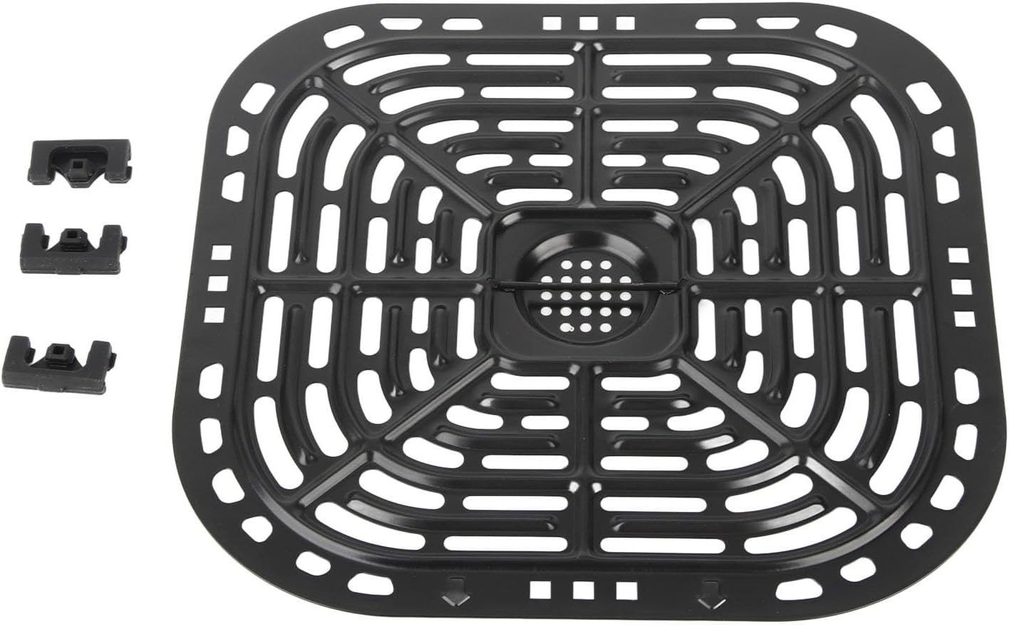 TOPINCN Stainless Steel Air Fryer Grill Crisper Plate - Replacement Tray for Air Fryer (24x23cm)
