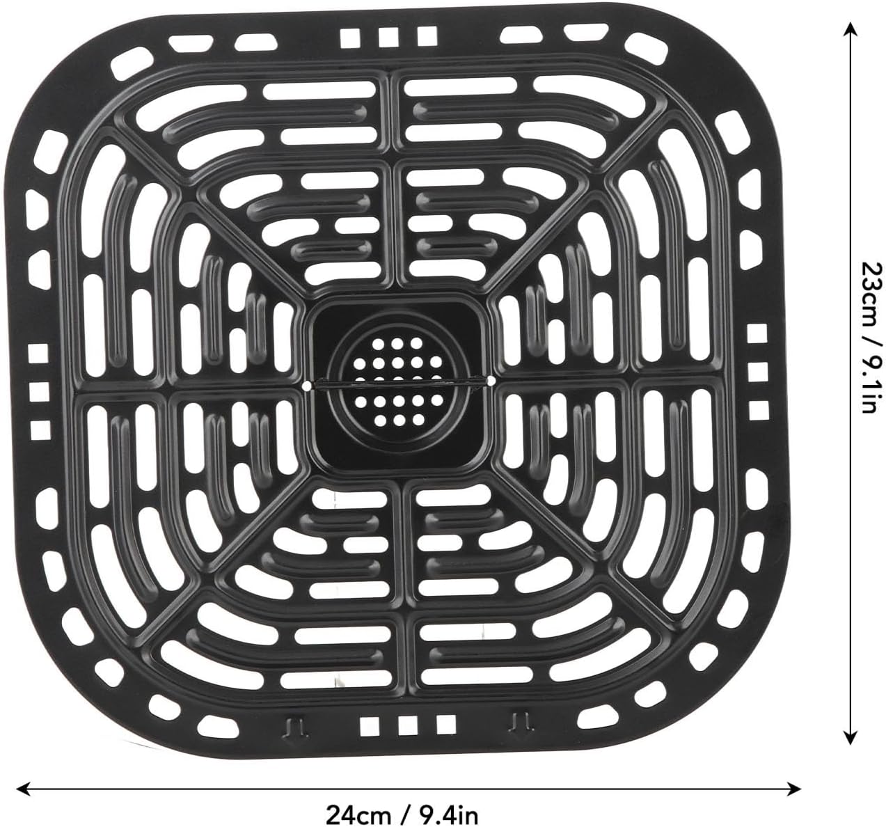 TOPINCN Stainless Steel Air Fryer Grill Crisper Plate - Replacement Tray for Air Fryer (24x23cm)