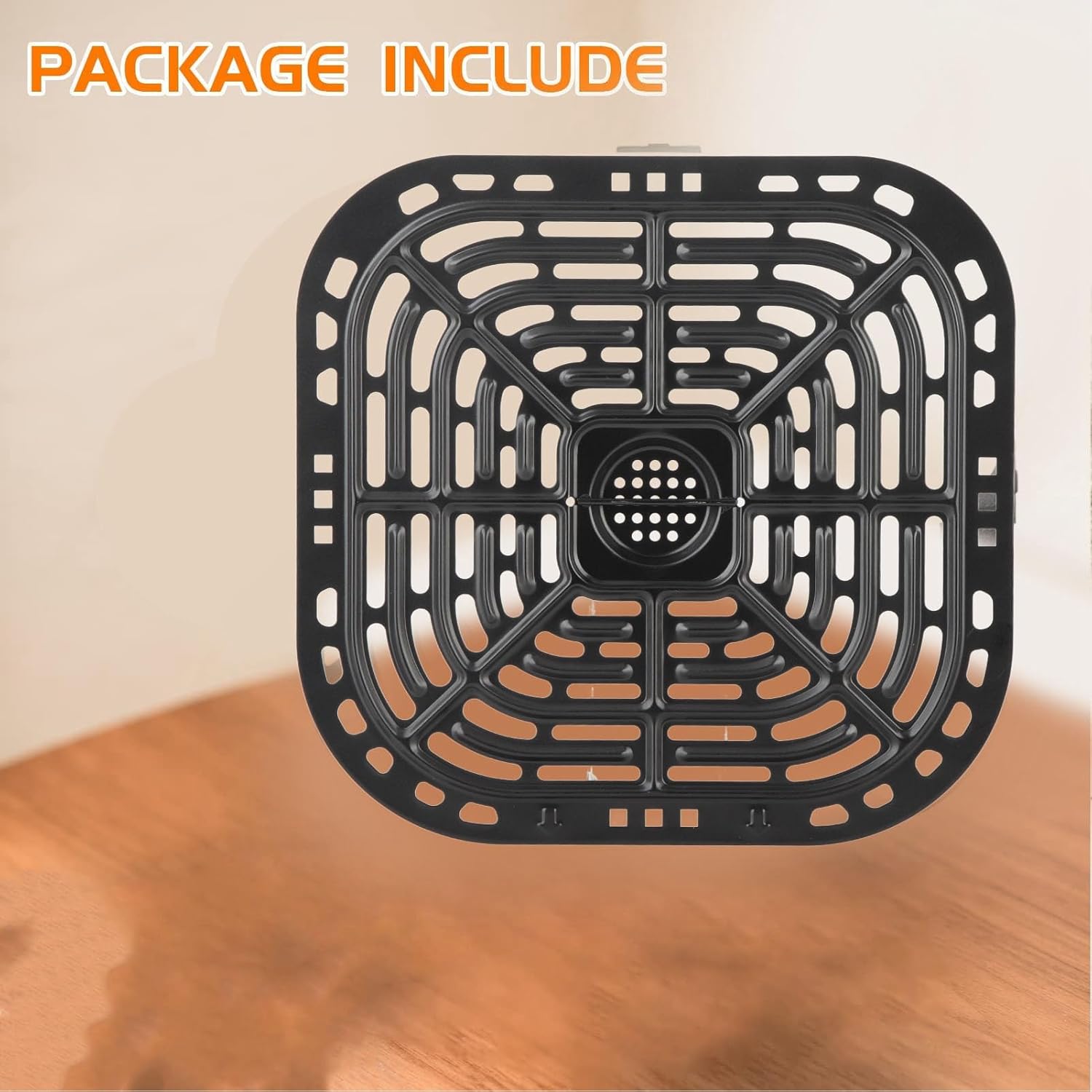 TOPINCN Stainless Steel Air Fryer Grill Crisper Plate - Replacement Tray for Air Fryer (24x23cm)