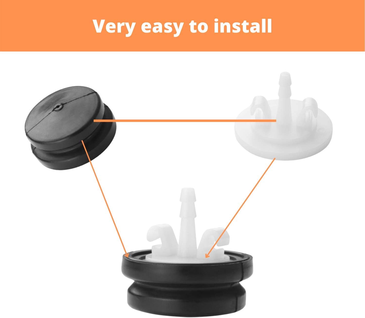 Toro Snowblower Primer Bulb Replacement Kit - Compatible with Lawn-Boy 66-7460 and Toro 66-7460 - Includes 5 Free Plastic Holders