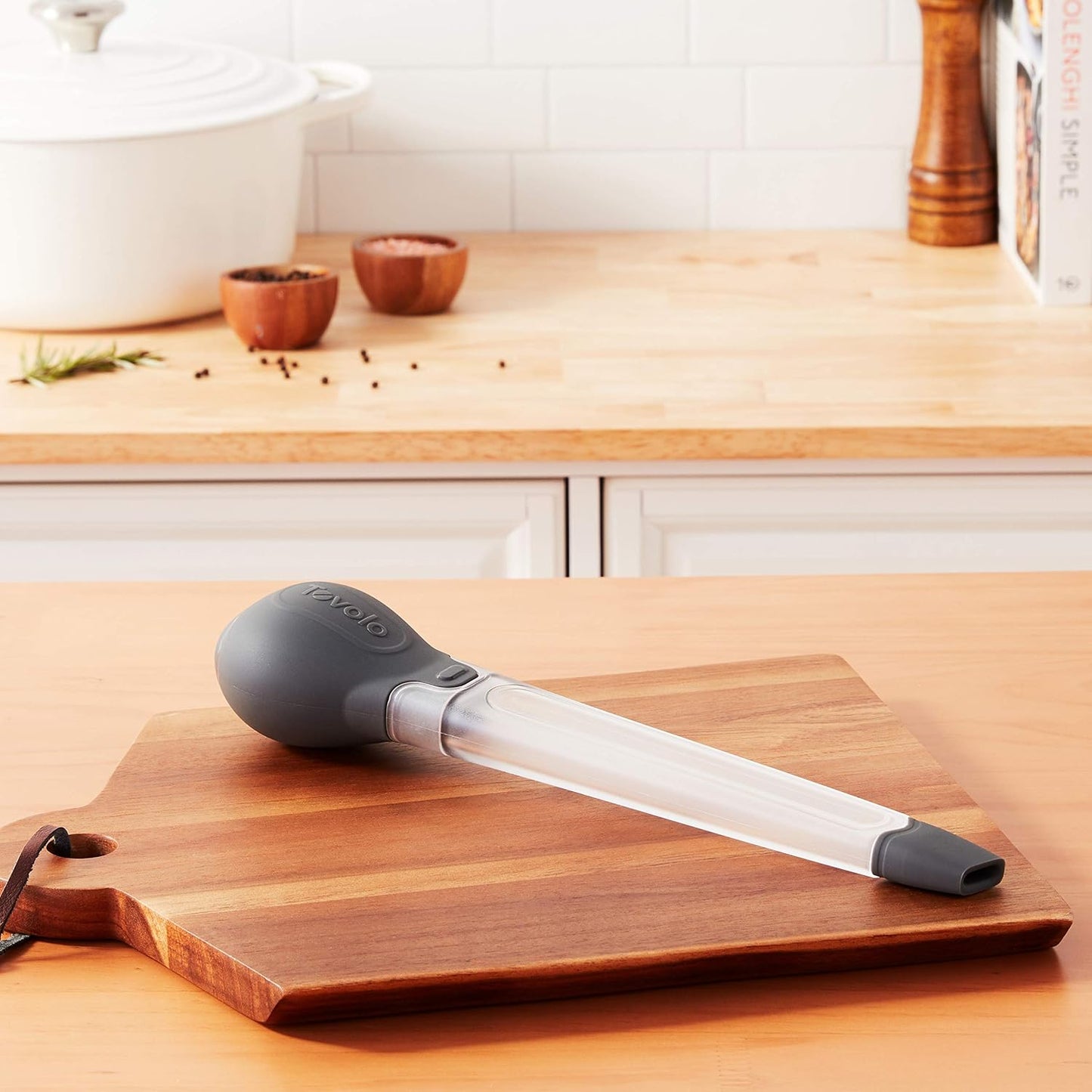 Tovolo Large Angle Tipped Turkey Baster - Dripless & Slim Design for Drawer Storage - Dishwasher-Safe & BPA-Free