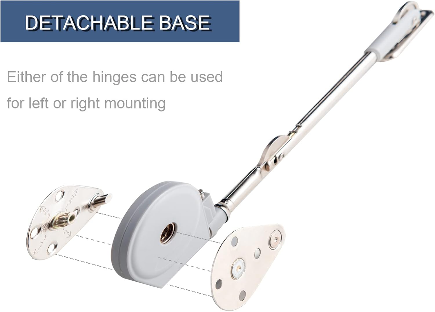 Toy Box Lid Stay with Soft Close, 105 Degree Opening, Support Hinges for Upward Top-Opening Flap Doors - 15-25lb Capacity - 2pcs