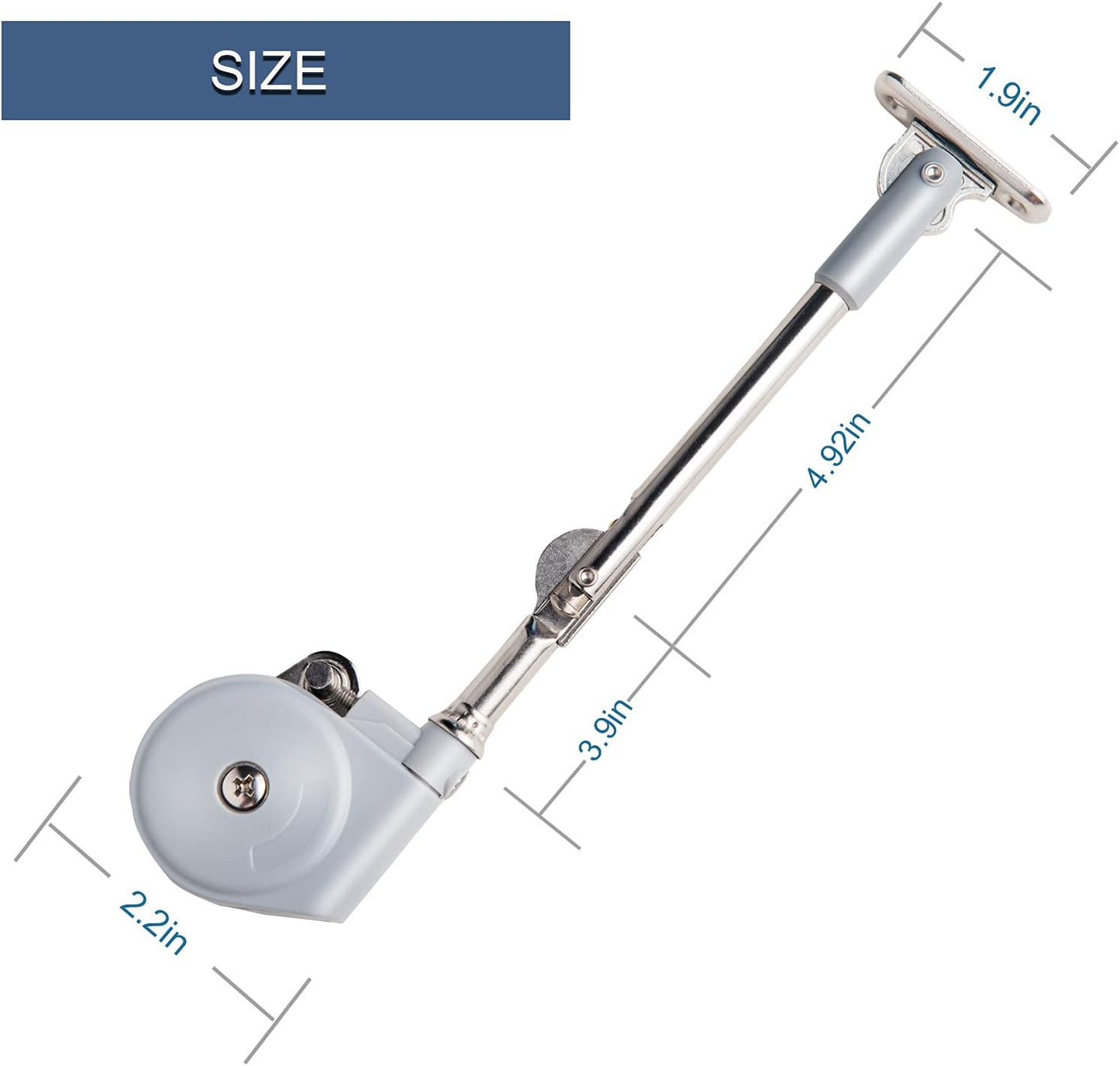 Toy Box Lid Stay with Soft Close, 105 Degree Opening, Support Hinges for Upward Top-Opening Flap Doors - 15-25lb Capacity - 2pcs