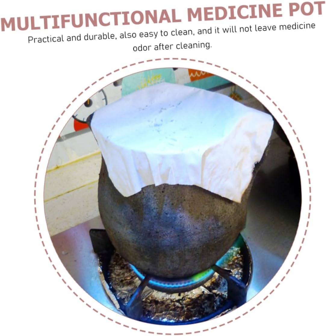 Traditional Chinese Medicine Soup Pot for Cooking and Steaming - Clay Casserole Stew Cooker for Kitchen Bowls