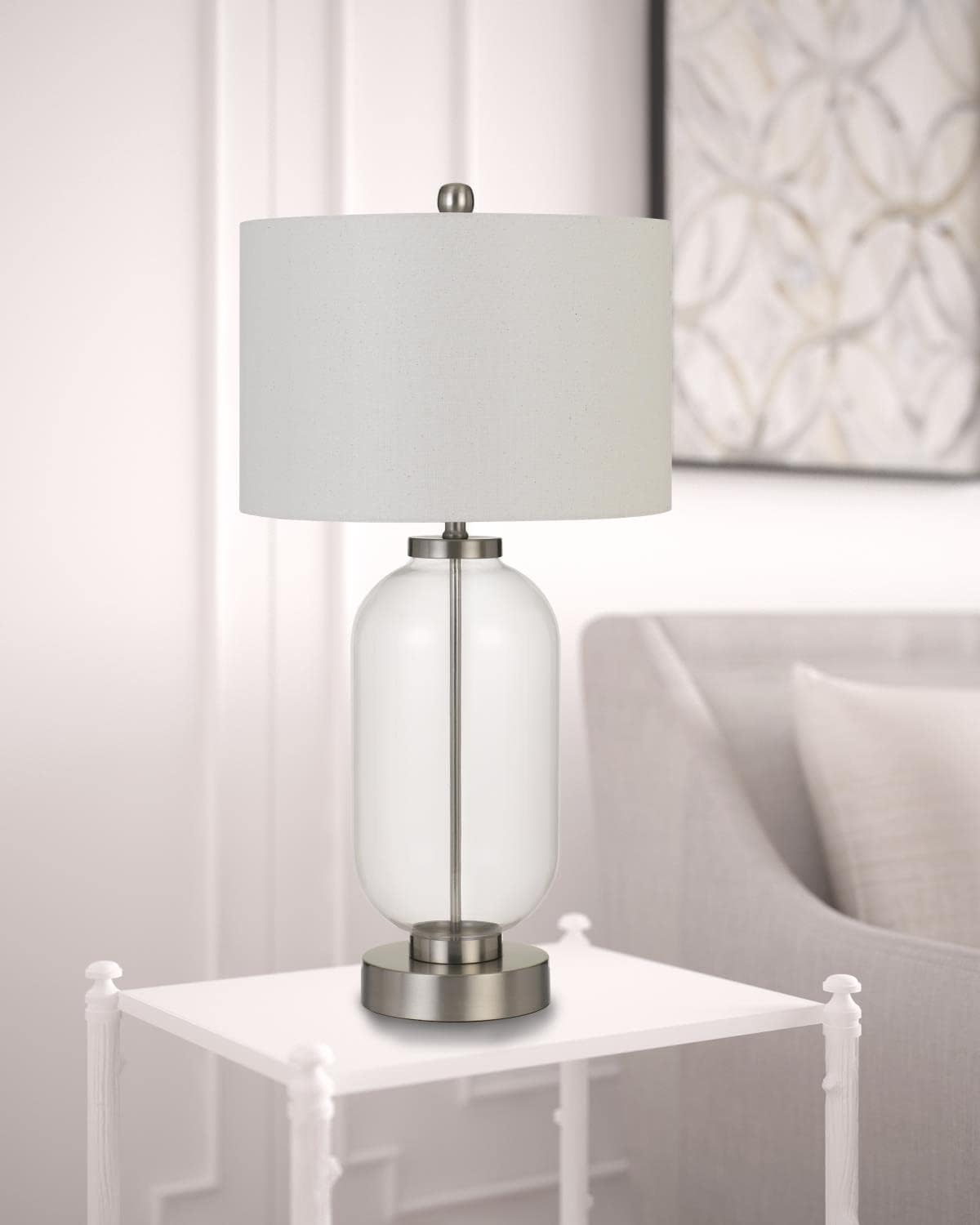 Transitional Sycamore Collection Table Lamp in Pewter, Nickel, Silver Finish - 18.00