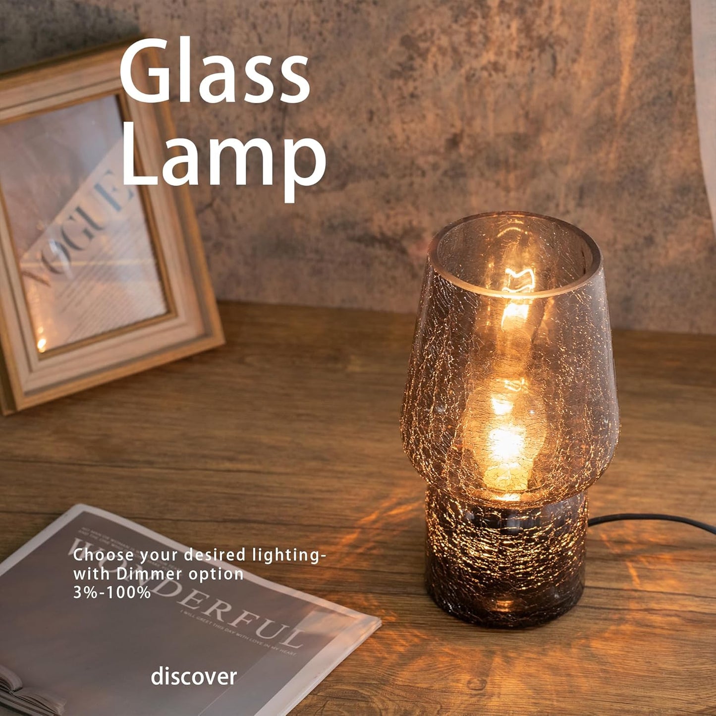 Translucent Raindrop Mushroom Table Lamp - Small Cute Nightstand Light for Bedrooms and Kitchens - Perfect Gift for Girls - Black Color