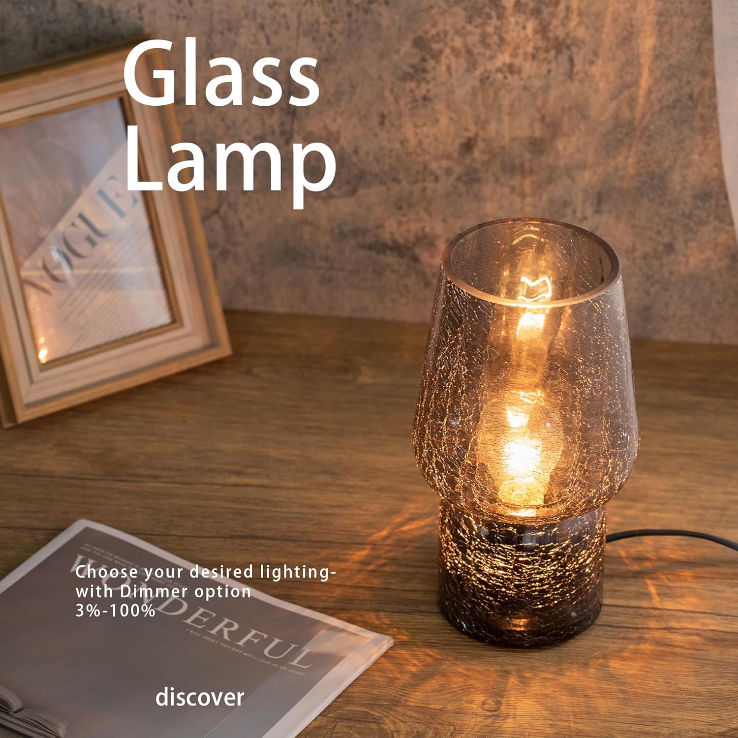 Translucent Raindrop Mushroom Table Lamp - Small Cute Nightstand Light for Bedrooms and Kitchens - Perfect Gift for Girls - Black Color