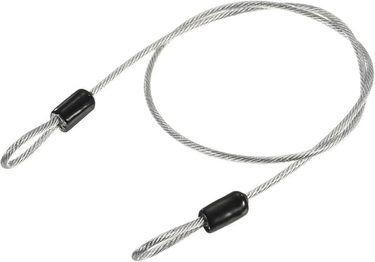 Transparent Vinyl Coated Steel Cable Lock for Bike Bicycle U-Lock Padlock - 1.6ft Flexible Wire Rope Luggage Lock by MECCANIXITY