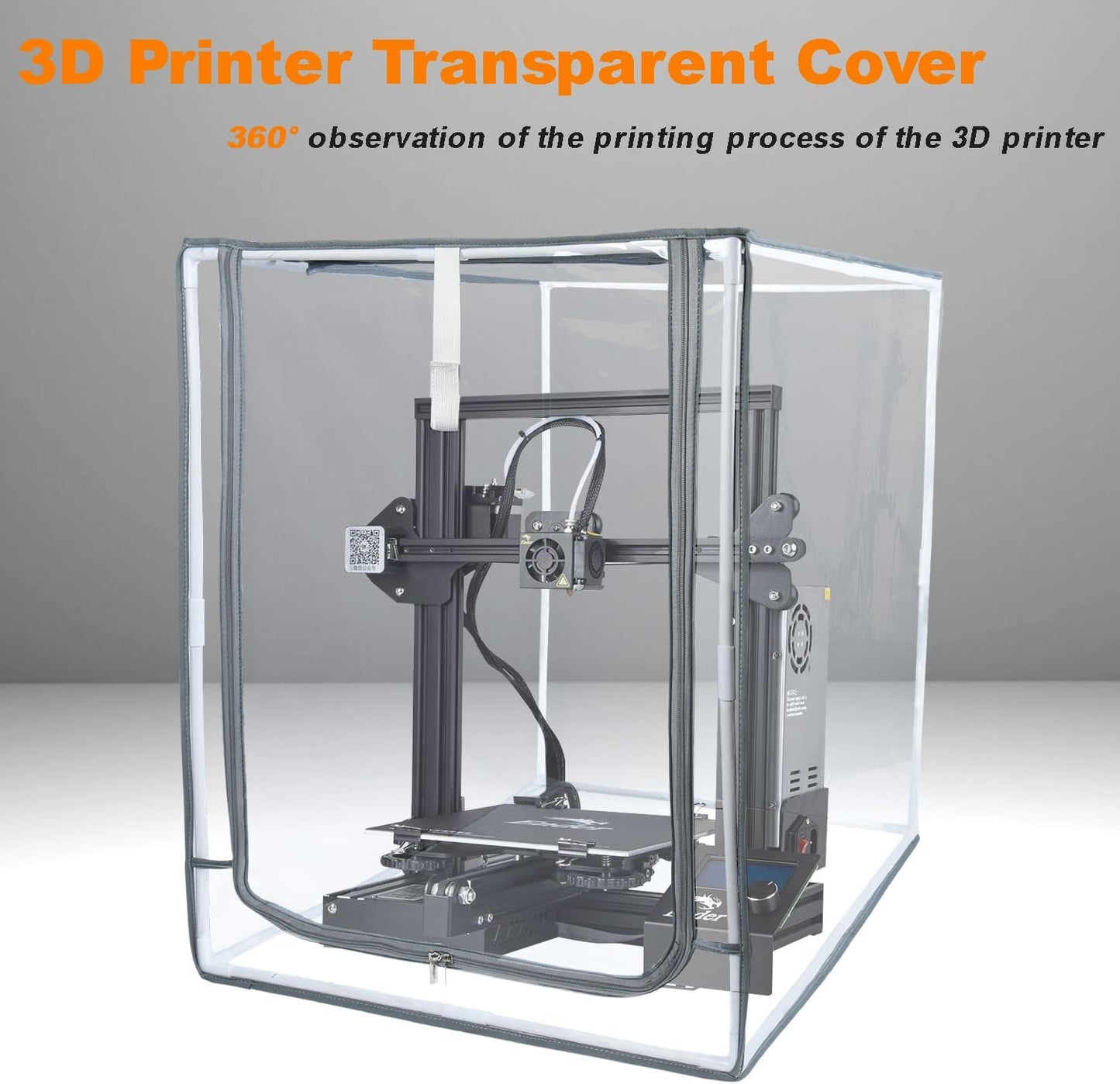 Transparent Waterproof Fireproof Enclosure for Creality Ender 3D Printer Series - NUENSS-ROR Protective Cover for Ender 3, V2, V3, KE, and SE