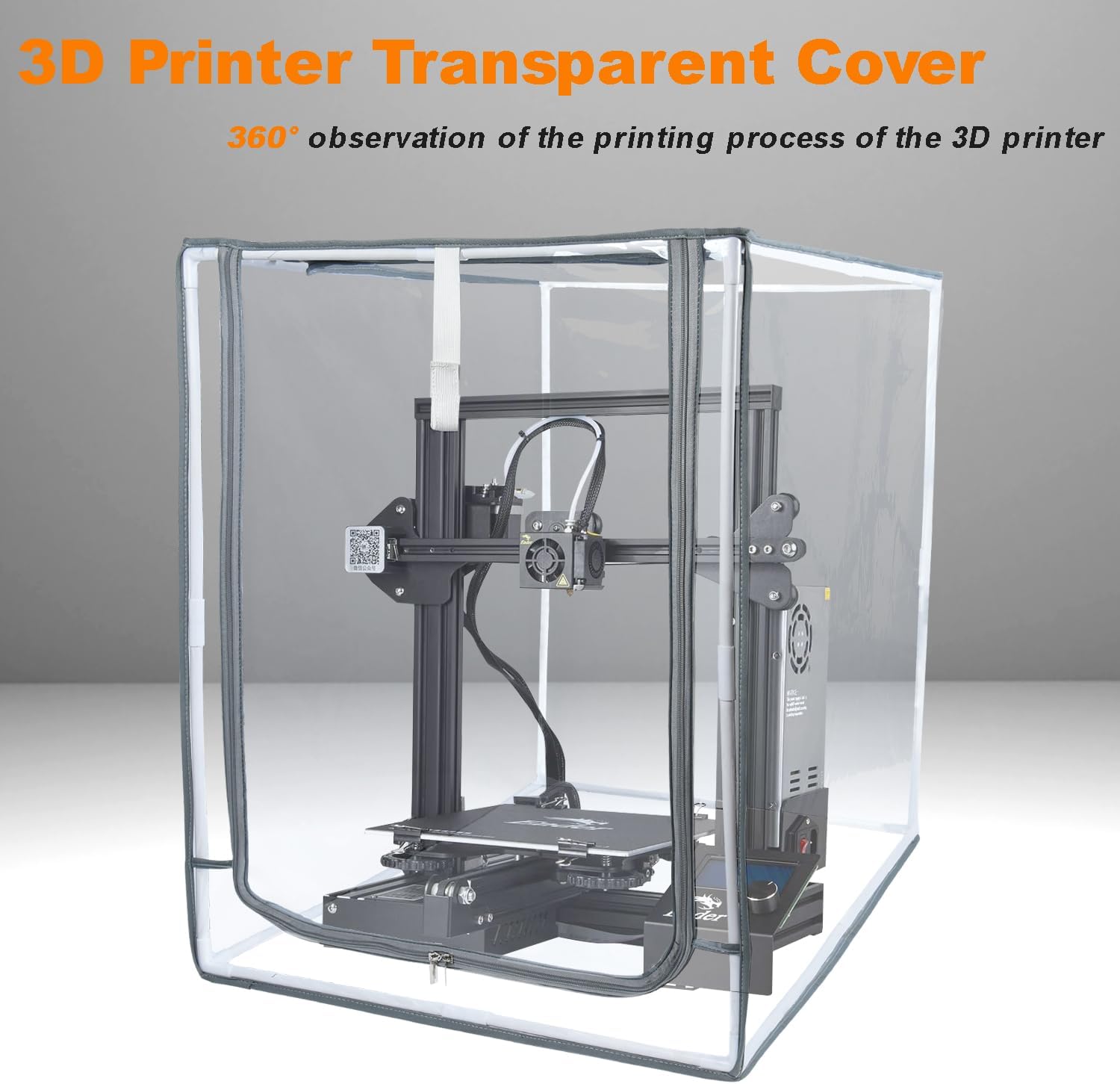 Transparent Waterproof Fireproof Enclosure for Creality Ender 3D Printer Series - NUENSS-ROR Protective Cover for Ender 3, V2, V3, KE, and SE