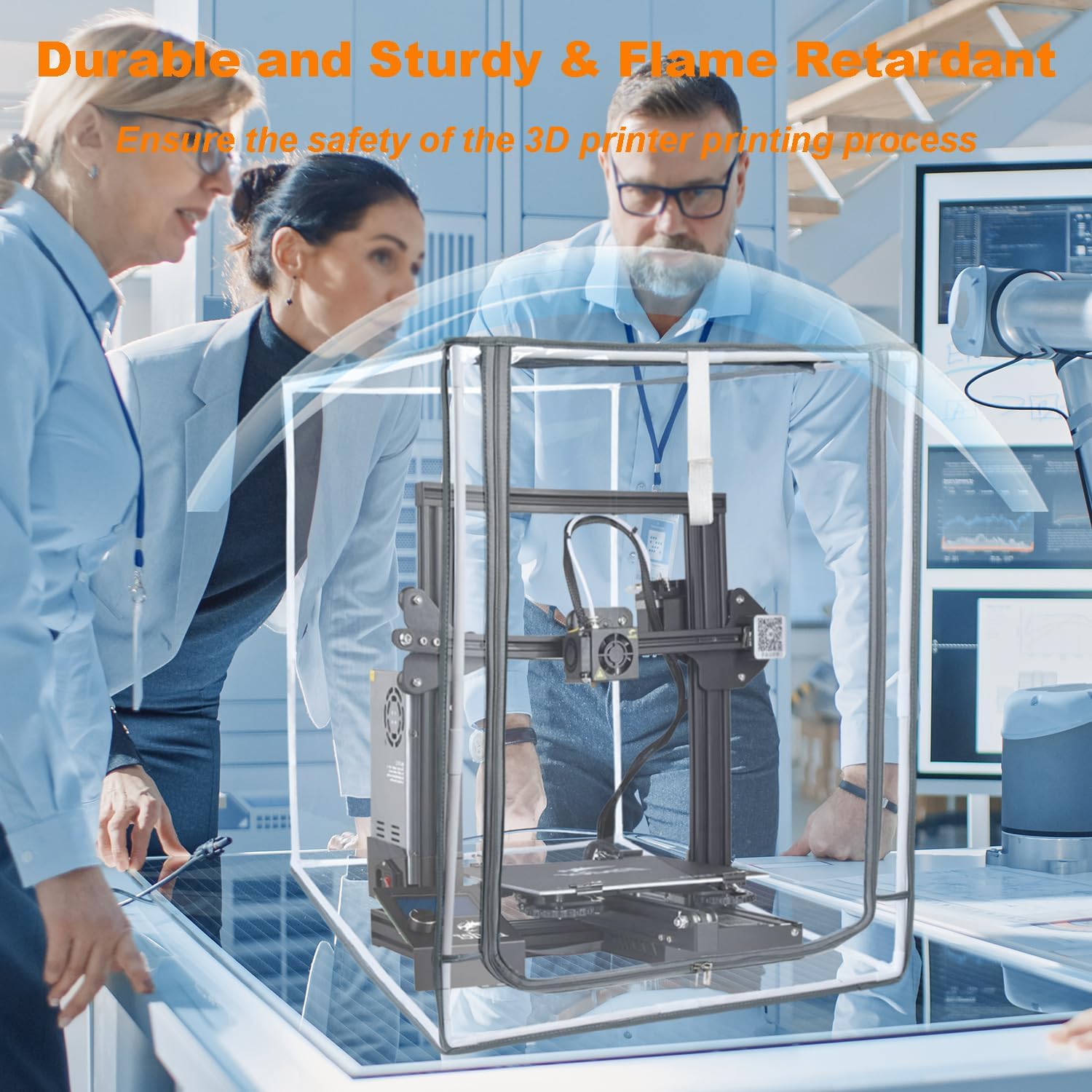 Transparent Waterproof Fireproof Enclosure for Creality Ender 3D Printer Series - NUENSS-ROR Protective Cover for Ender 3, V2, V3, KE, and SE