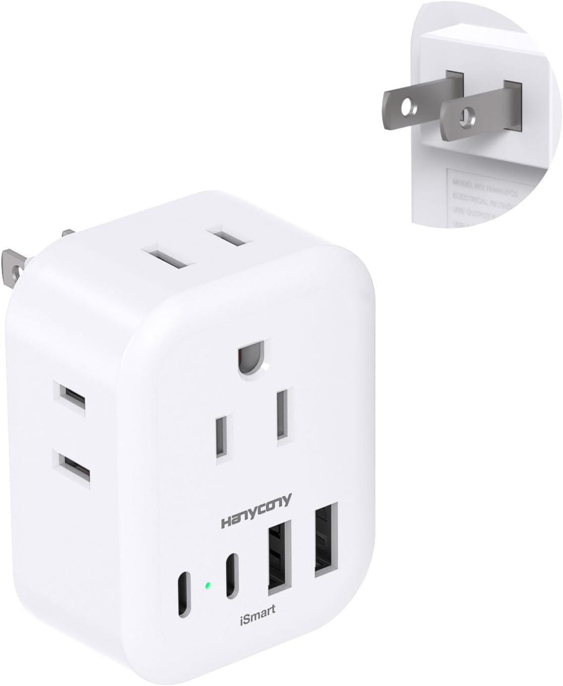 Travel Essentials: HANYCONY US to Japan Plug Adapter with 4 Outlets and 4 USB Ports, Type A Plug Adapter for American Travelers