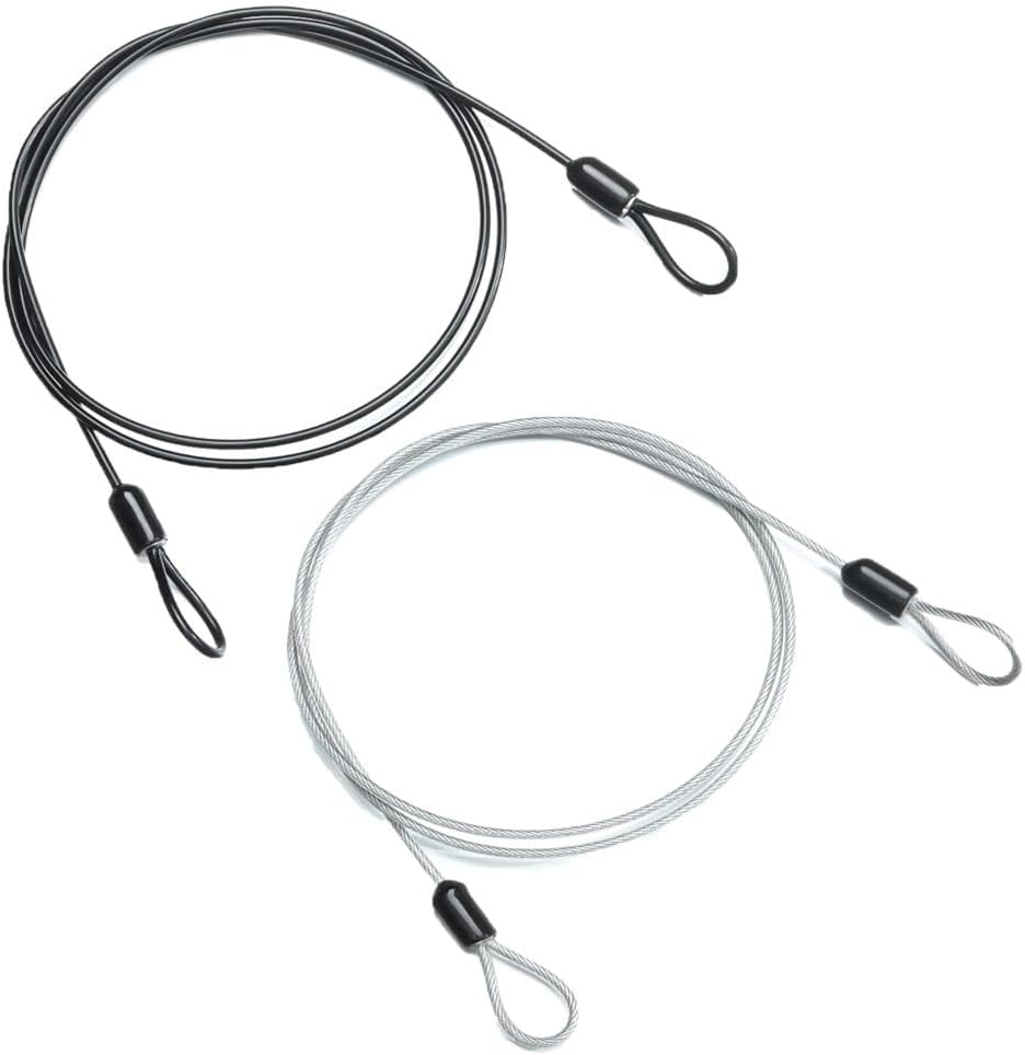 Travel Luggage Security Cable Lock Set - 2PCS 100CM Braided Steel Wire Rope with Double Loop by Andy's Orchids