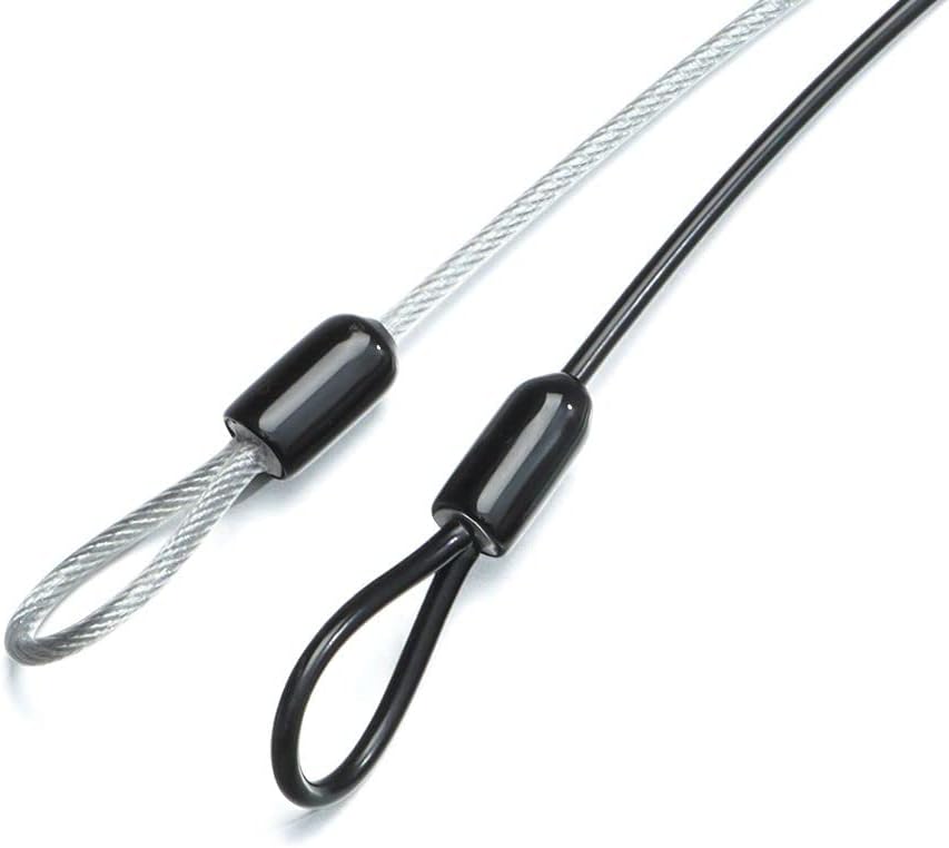 Travel Luggage Security Cable Lock Set - 2PCS 100CM Braided Steel Wire Rope with Double Loop by Andy's Orchids