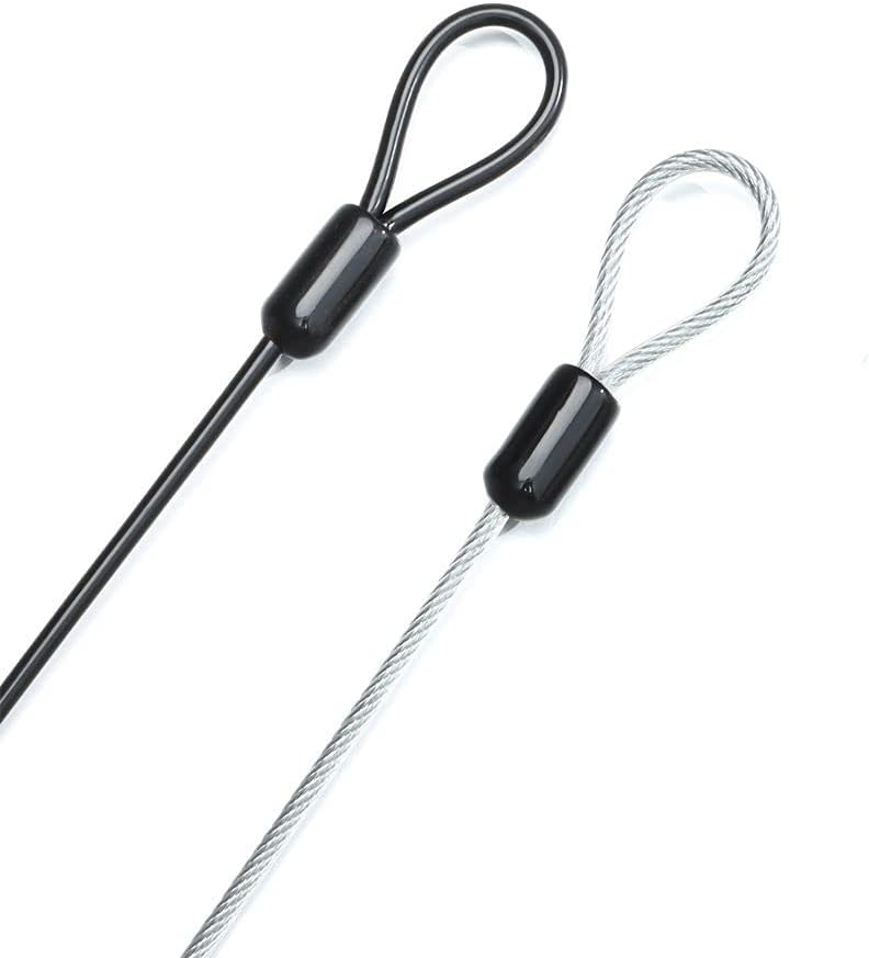 Travel Luggage Security Cable Lock Set - 2PCS 100CM Braided Steel Wire Rope with Double Loop by Andy's Orchids