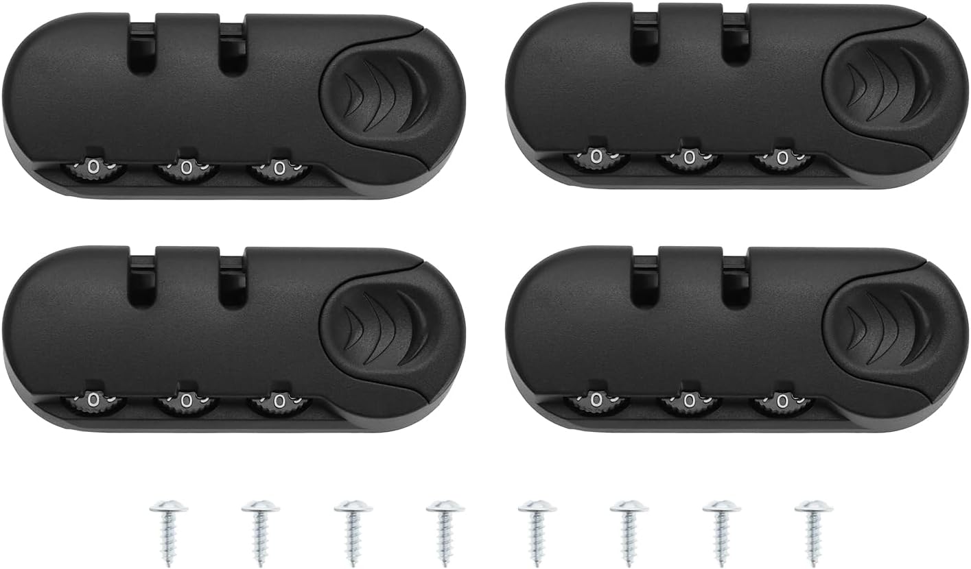 Travel with peace of mind with the LT Easiyl 4PCS Luggage Password Lock - Secure your belongings with this easy-to-use 3 digits code lock - 8.3x3.23cm with screw padlock for added security.