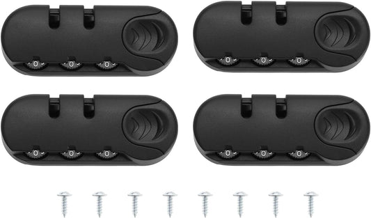 Travel with peace of mind with the LT Easiyl 4PCS Luggage Password Lock - Secure your belongings with this easy-to-use 3 digits code lock - 8.3x3.23cm with screw padlock for added security.