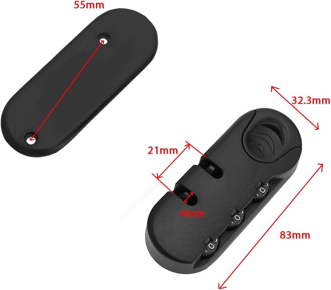 Travel with peace of mind with the LT Easiyl 4PCS Luggage Password Lock - Secure your belongings with this easy-to-use 3 digits code lock - 8.3x3.23cm with screw padlock for added security.