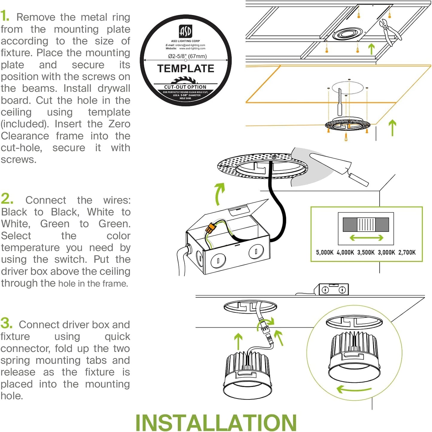 Trimless 2 Inch LED Recessed Lighting 15W Ceiling Light - Round Commercial Downlight (18-Pack)