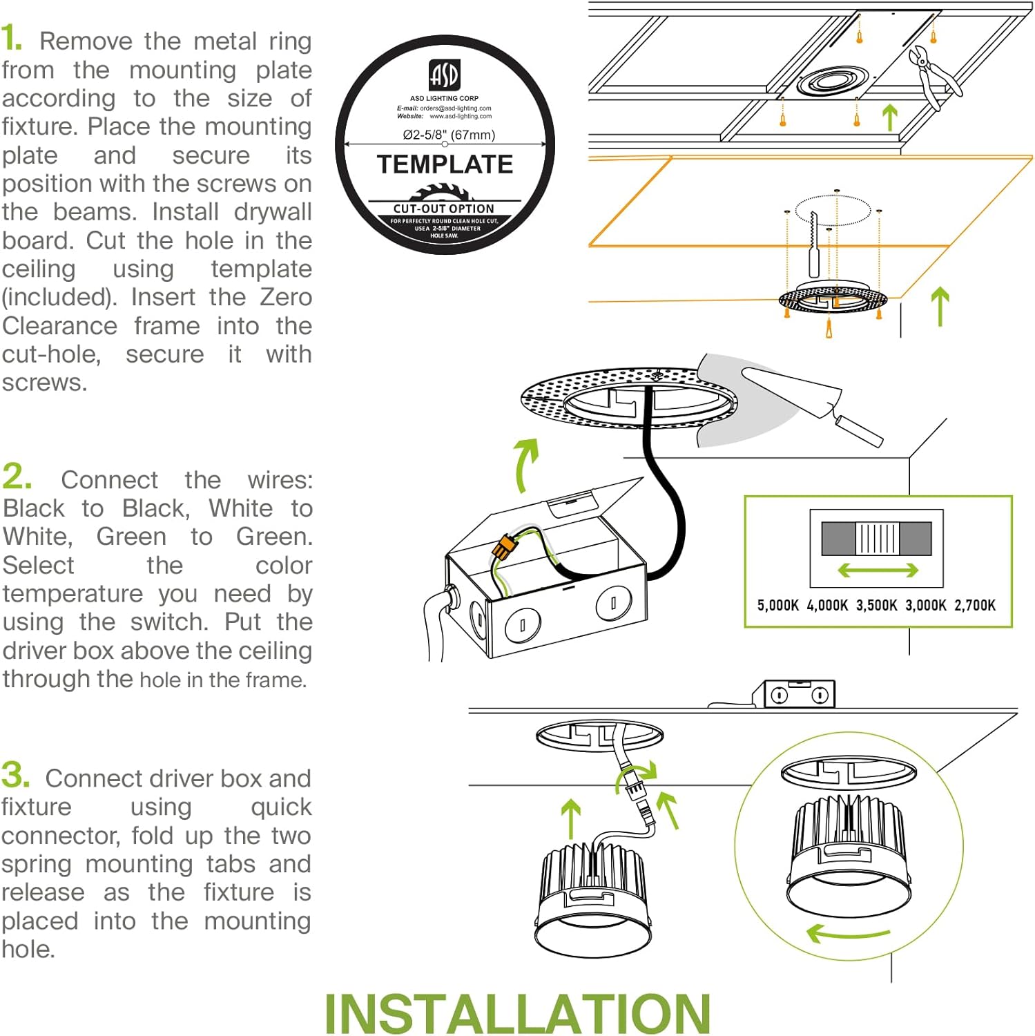 Trimless 2 Inch LED Recessed Lighting 15W Ceiling Light - Round Commercial Downlight (18-Pack)