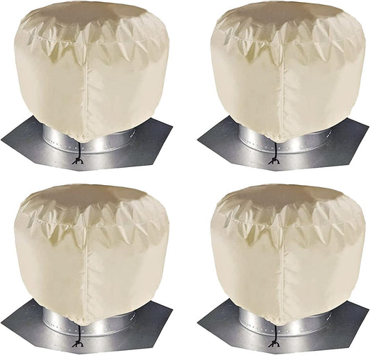 Turbine Roof Vent Cover Shield Canvas 20" x 20" 4Pcs - House Roof Turbine Hoods Protection