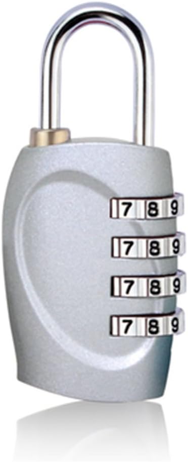 Ucity 4-Digit Combination Padlock for School, Employee, Gym Lockers - Silver