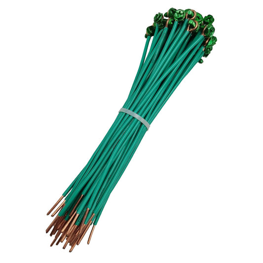 UL Listed 12AWG Copper Grounding Pigtail Cables - 8 inch (50 Pack) for Electronic DIY