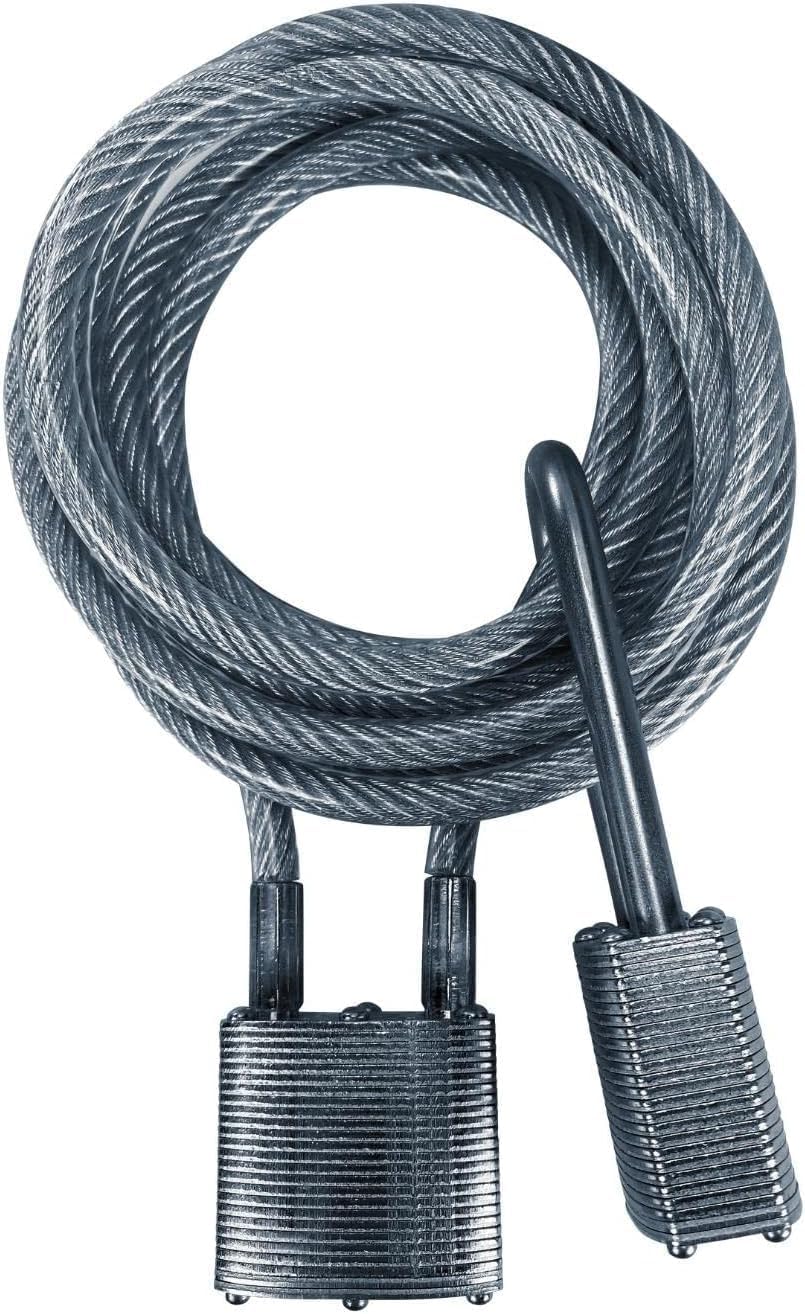 Ultimate Outdoor Security Bundle: Two 8 ft Steel Cable Locks & Padlocks - Keyed Alike for Versatile Protection