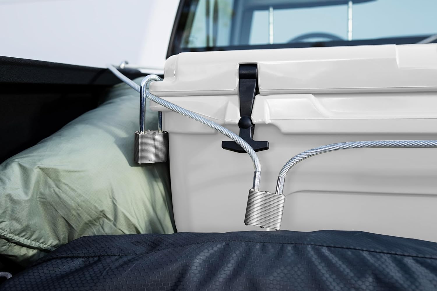 Ultimate Outdoor Security Bundle: Two 8 ft Steel Cable Locks & Padlocks - Keyed Alike for Versatile Protection