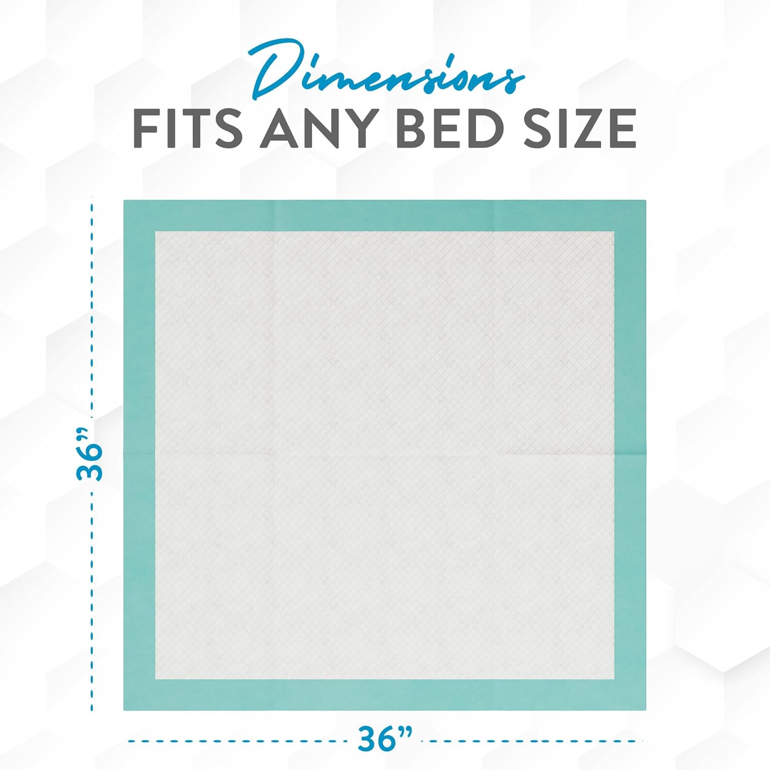 Ultra Absorbent Disposable Bed Pads for Incontinence - 36" X 36" (Pack of 50) - Extra Large Underpads for Adults, Puppies, Dogs - Furniture Protection - Thick and Absorbent