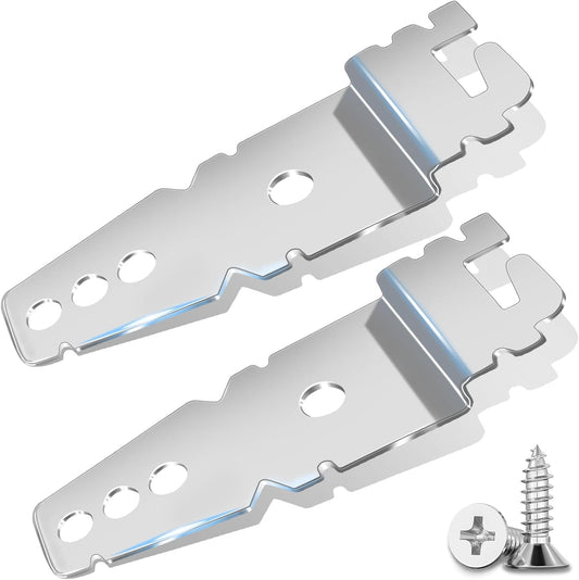 Undercounter Dishwasher Mounting Bracket Clips for Whirlpool Kenmore KitchenAid Maytag - Upper Mount Bracket Kit with Screws (2 Pack)