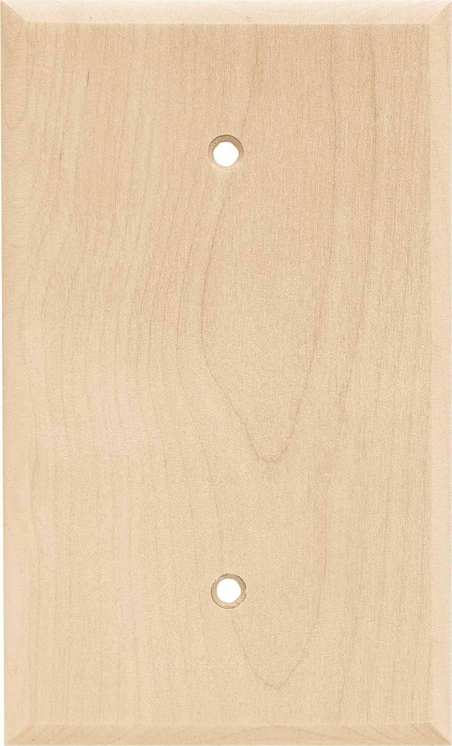 Unfinished Wood Square Blank Wall Plate Cover for Single Electrical Outlet - Franklin Brass W10402-UN-C