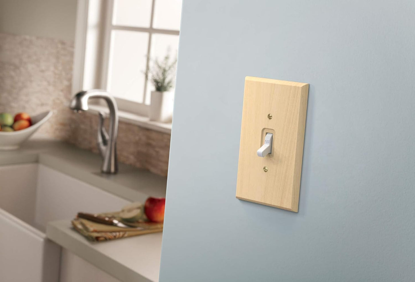 Unfinished Wood Square Blank Wall Plate Cover for Single Electrical Outlet - Franklin Brass W10402-UN-C