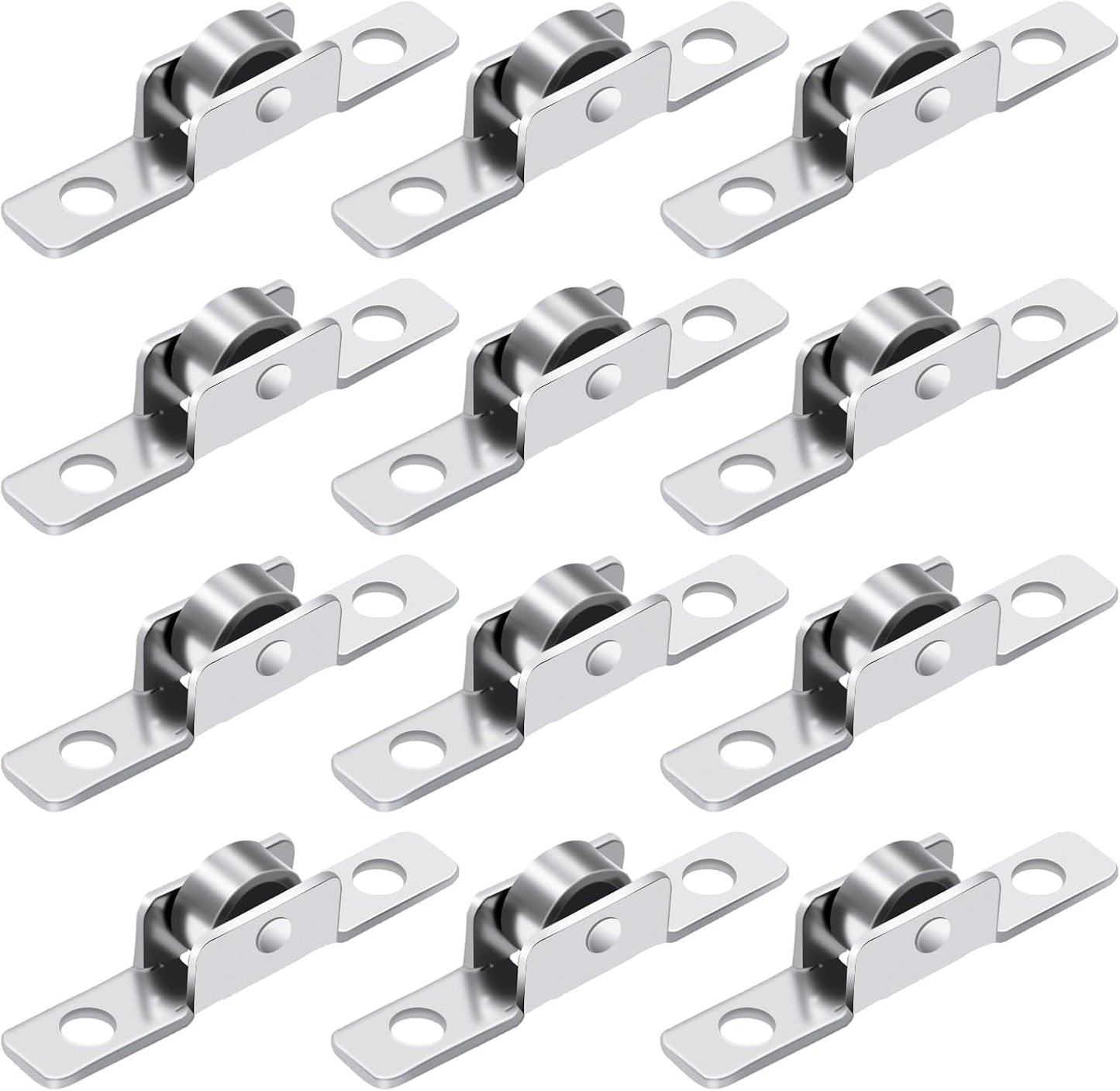 Universal 3/8 inch Push-Pull Sliding Window Roller Metal Wheels - 12 Pack - Ideal for Windows, Cabinets, Doors - DIY Work