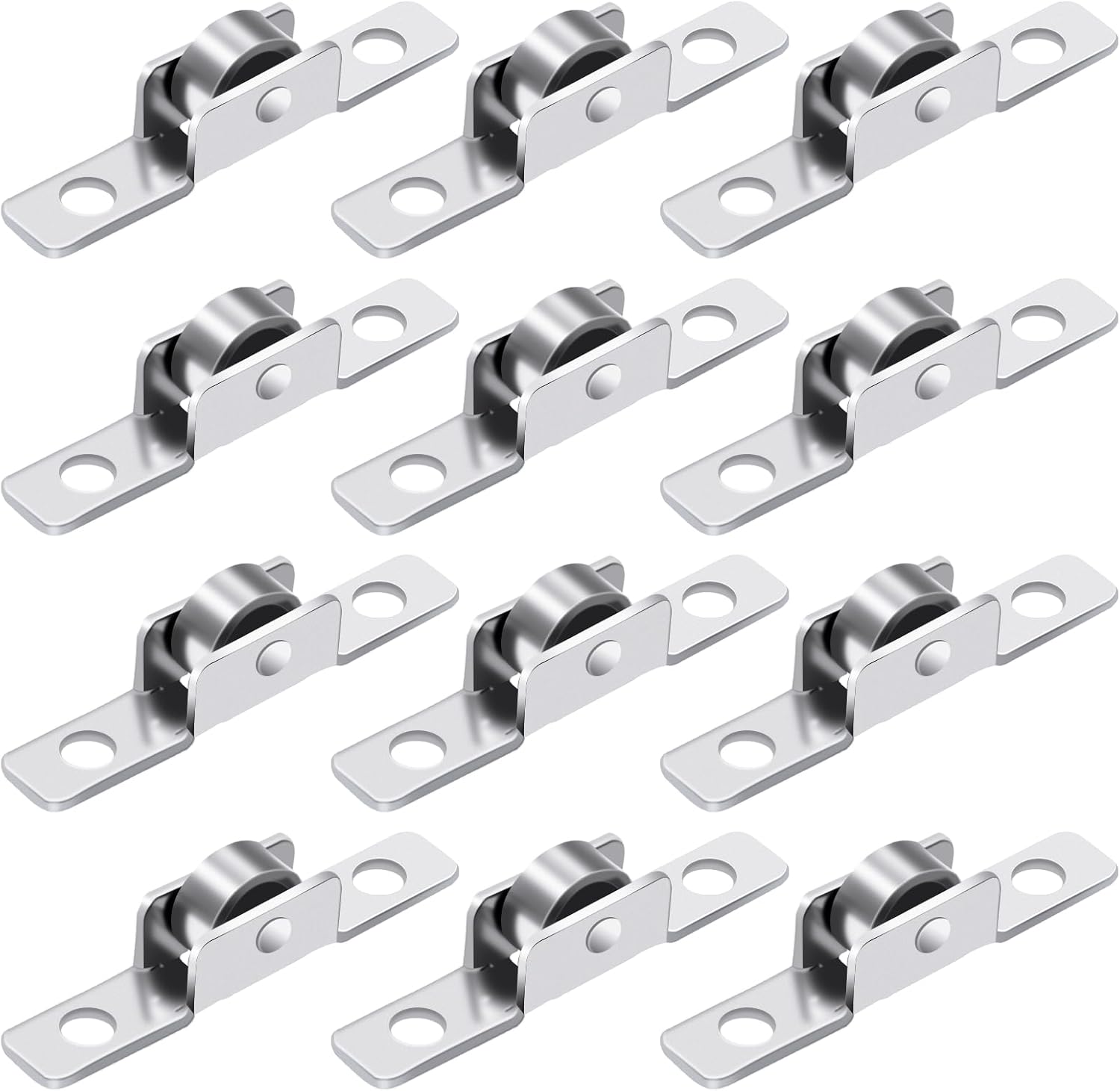 Universal 3/8 inch Push-Pull Sliding Window Roller Metal Wheels - 12 Pack - Ideal for Windows, Cabinets, Doors - DIY Work