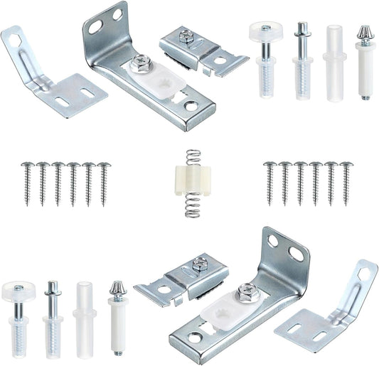 Universal Bifold Sliding Closet Door Hardware Repair Kit - 2 Pack - Replacement Parts and Accessories