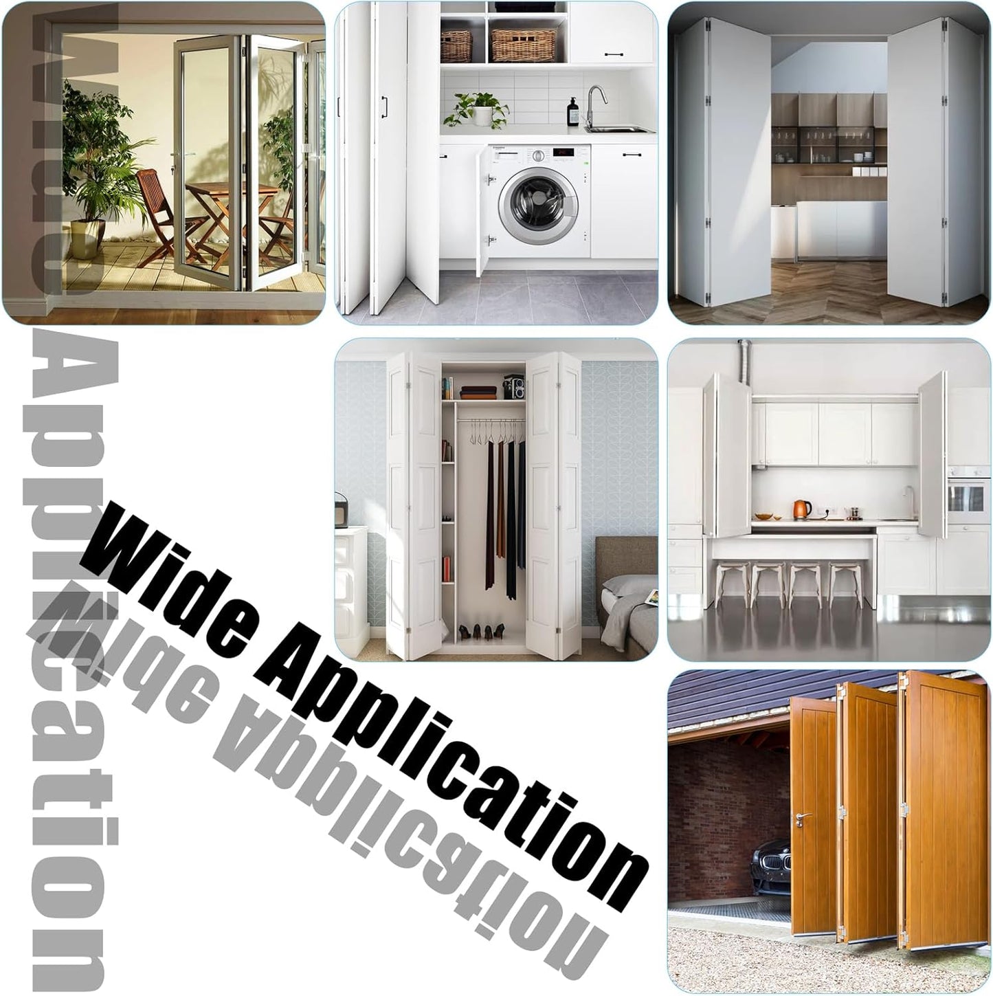 Universal Bifold Sliding Closet Door Hardware Repair Kit - 2 Pack - Replacement Parts and Accessories