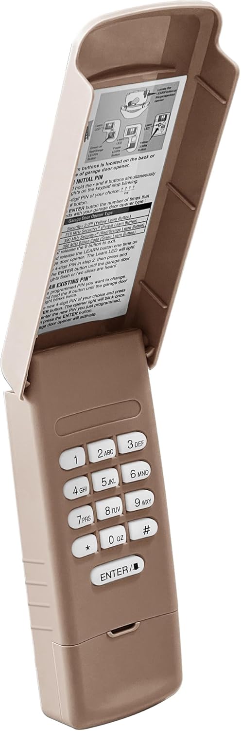 Universal Chamberlain Garage Door Opener Keypad ASONPAO 1 for 940EV-P2 - 17 in 1, 3-Year Warranty - Compatible with 940ESTD, G940EV-P2